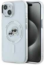 Telefoniümbris Karl Lagerfeld IML K&CH Heads Metal Frame MagSafe, Apple iPhone 15, läbipaistev