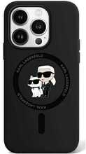 Karl Lagerfeld Silicone Karl & Choupette Ring MagSafe ümbris KLHMP15XSCMKCRHK, iPhone 15 Pro Max, must
