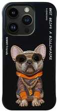 Telefoniümbris Nimmy, Apple iPhone 15 Pro, Glasses Cool Dog, must