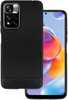 Tagumine kate TOPT Carbon, Xiaomi Redmi Note 11 Pro Plus 5G, must
