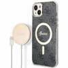 Telefoniümbris ja juhtmevaba laadija Guess 4G Print MagSafe GUBPP14MH4EACSK, Apple iPhone 14 Plus, must