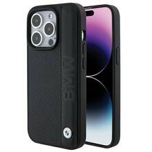 Telefoniümbris BMW Bookcase Leather Textured&Stripe BMHCP15L22RDPK, Apple iPhone 15 Pro, must