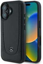 Telefoniümbris Mercedes Leather Urban MEHCP16SARMBK, Apple iPhone 16, must