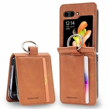 Telefoniümbris Mercury Basic Diary Case F741, Samsung Galaxy Z Flip 6, heledapruun
