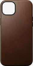 Nomad Modern Leather ümbris, Apple iPhone 15 Plus, pruun