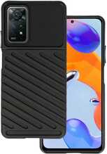 Telefoniümbris Thunder TPU, Xiaomi Redmi Note 11 Pro/Note 11 Pro 5G, must, Topt