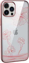 Telefoniümbris Devia Crystal Flora, Apple iPhone 12 mini, roosa/kuld