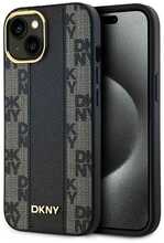 Telefoniümbris DKNY Hardcase Leather Checkered Mono Pattern MagSafe (DKHMP15SPCPVSLK), Apple iPhone 13/14/15, must