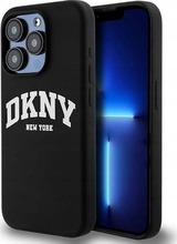 Telefoniümbris DKNY Liquid Silicone White Printed Logo MagSafe DKHMP15LSNYACH, Apple iPhone 15 Pro, must