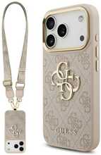 Guess 4G Big Classic Logo Big Strap Metal Buttons ümbris GUHCP17LP4G4BCSP, Apple iPhone 17 Pro, roosa