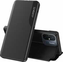 Telefoniümbris Eco Leather View, Xiaomi Redmi 11A/Poco C55/Redmi 12C, must