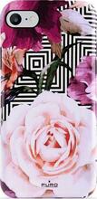 Telefoniükaan PURO Glam Geo Flowers, Apple iPhone SE (2022/2020) / 8 / 7 / 6s, roosa pojeng