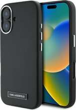Telefoniümbris Karl Lagerfeld FW Metal Plate MagSafe KLHMP16SPGMSRPK, Apple iPhone 16, must