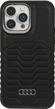 Audi Synthetic nahast ümbris AU-TPUPCMIP15PM-GT/D3-BK, Apple iPhone 15 Pro Max, must
