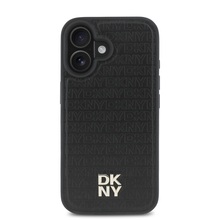 DKNY PU Leather Repeat Pattern Stack Logo MagSafe, Apple iPhone 16 Plus, must