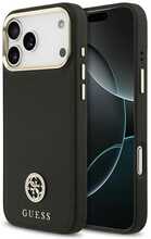 Telefoniümbris Guess Grained Strass Logo MagSafe, Apple iPhone 17 Pro Max, must