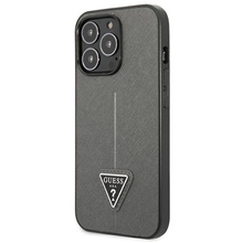 Telefoniümbris Guess GUHCP14XPSATLG Saffiano Triangle Logo, Apple iPhone 14 Pro Max, hõbedane