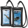 Telefoni veekindel ümbris Spigen A610 Universal Waterproof Float Case, must, 2 tk