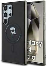 Telefoniümbris Karl Lagerfeld KLHMS24LHFCKNOK IML Ikonik MagSafe, Samsung Galaxy S24 Ultra S928, must