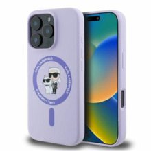 Telefoniümbris Karl Lagerfeld KLHMP16MSCMKCRHU, Apple iPhone 16 Plus, lilla