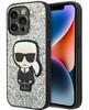 Telefoniümbris Karl Lagerfeld KLHCP14LGFKPG Hardcase Glitter Flakes Ikonik, Apple iPhone 14 Pro, hõbedane