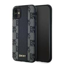 Telefoniümbris DKNY Hardcase Leather Checkered Mono Pattern DKHMN61PCPVSLK, Apple iPhone 11/XR, must