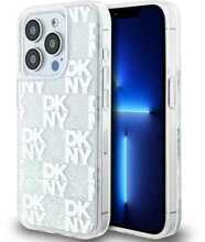 Telefoniümbris DKNY Liquid Glitter Multilogo DKHCP15LLCPEPT, Apple iPhone 15 Pro, valge
