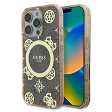 Telefoniümbris Guess GUHMP16XH4PYEEW IML Peony MagSafe, Apple iPhone 16 Pro Max, pruun