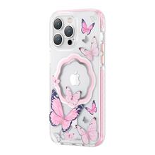 Kingxbar Butterfly Series MagSafe ümbris, Apple iPhone 14 Plus, roosa