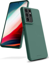 Telefoniümbris Mercury Silicone Case, Apple iPhone 15 Pro Max, tume roheline