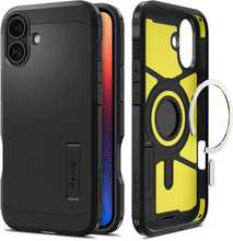 Telefoniümbris Spigen Tough Armor MagSafe ACS0821, Apple iPhone 16, must