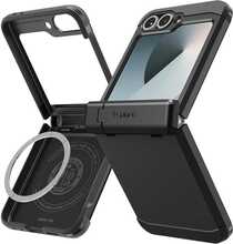 Telefoniümbris Spigen Tough Armor Pro MagSafe, Samsung Galaxy Z Flip 7 FE, must