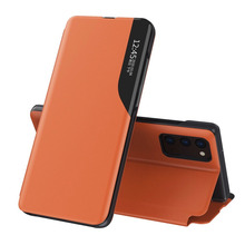 Eco Leather View Case, Samsung Galaxy A72 4G, oranž, kaanekorpus