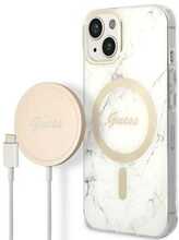 Telefoniümbris ja laadija Guess GUBPP14SHMEACSH, Apple iPhone 14, valge