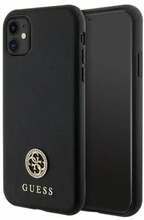 Telefoniümbris Guess GUHCN61PS4DGPK Strass Metal Logo, Apple iPhone 11/Xr, must
