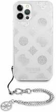 Telefoniümbris Guess GUHCP12LKSPESI Peony Chain Collection, Apple iPhone 12 Pro Max, hõbedane