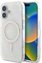 Telefoniümbris Guess IML 4G Background MagSafe GUHMP16SH4DTEH, Apple iPhone 16, valge