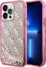 Telefoniümbris Guess Liquid Glitter 4G Transculent GUHCP14LLC4PSGP, Apple iPhone 14 Pro, roosa