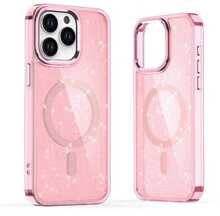 Hurtel Glitter MagSafe ümbris, Apple iPhone 16, roosa