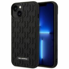 Karl Lagerfeld 3D Monogram KLHCP14MRUPKLPK ümbris, Apple iPhone 14 Plus, must