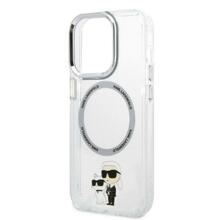 Telefoniümbris Karl Lagerfeld Iconic Karl&Choupette MagSafe KLHMP14MHNKCIT, Apple iPhone 14 Plus, läbipaistev
