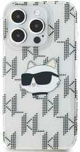 Karl Lagerfeld IML Choupette Head & Monogram KLHCP15XHKLPCHT ümbris, Apple iPhone 15 Pro Max, läbipaistev