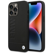 Telefoniümbris BMW Leather Hot Stamp Case BMHCP14XSLLBK, Apple iPhone 14 Pro Max, must