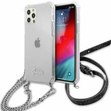 Telefoniümbris Guess GUHCP12MKC4GSSI 4G Silver Chain, Apple iPhone 12/12 Pro, läbipaistev