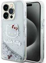 Telefoniümbris Hello Kitty Liquid Glitter Charms Kitty Head HKHCP13LLIKHET, Apple iPhone 13 Pro/13, hõbedane