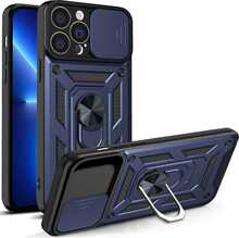 Hurtel Hybrid Armor Camshield ümbris, Apple iPhone 13 Pro, sinine