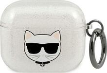 Karl Lagerfeld Glitter Choupette KLA3UCHGS, Apple AirPods 3, hõbedane