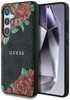 Telefoniümbris Guess Leather 4G Flowers Print Metal Classic Logo MagSafe, Samsung Galaxy S25, must