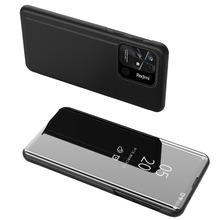 Telefoniümbris Clear View HURTEL, Xiaomi Redmi 10C, must, kaanega
