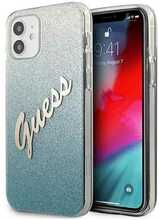 Telefoniümbris Guess GUHCP12SPCUGLSBL Glitter Gradient Script, Apple iPhone 12 Mini, sinine